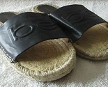 Bebe Black Wineva Flats Slides Slippers Sandals Size 8.5 - $29.70