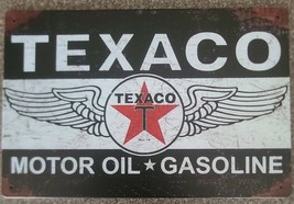 Texaco ~ Star ~ Motor Oil ~ Gasoline ~ Metal Sign ~ Distressed ~ 8&quot; X 11.75&quot; - £17.54 GBP