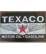 TEXACO ~ Star ~ MOTOR OIL ~ GASOLINE ~ Metal Sign ~ Distressed ~ 8&quot; x 11... - £17.69 GBP