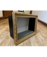 Gold 10 X 14 Frame Shadow Box Display Case with new Plexi-glass front - $54.86 CAD