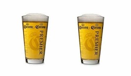 Corona Premier 16 Ounce Pint Glass - Set of 2 - £16.06 GBP