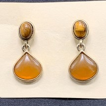 Liz Claiborne Amber Dangle Earrings - £22.12 GBP