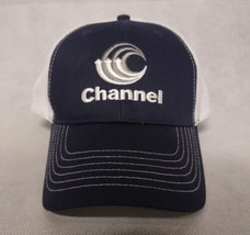 Channel Advertising Ball Cap / Hat Blue and White Adjustable Back K-Prod... - $12.95