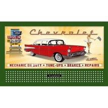 Lionel Style Billboard Insert 1957 Chevy Mechanic On Duty &amp; American Flyer - £4.50 GBP