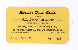 Vtg Advertising Ephemera Eleanor's Dance Studio Recital Bethlehem Albany... - $12.00