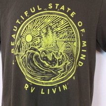 RV Novelty Tee Men&#39;s Size Medium Brown Graphic Travel Beautiful State of Mind - £14.26 GBP