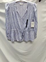 Lucky Brand Womens Medium Floral Tie Waist Peplum Top image 2