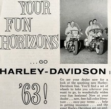 Harley Davidson Duo Glide Advertisement 1963 Motorcycle Sportster 189 LG... - $39.99