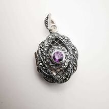 Vintage,Women's Pendant"First love"925 Sterling Silver,Jewelry,Zircon,Ma... - $149.00
