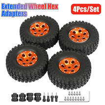 4X Rubber Tires Lock Wheels Rims for 1/24 Axial SCX24 90081 RC Crawler Car Truck - £26.73 GBP