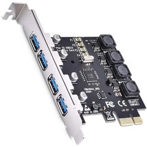 4 Ports Pcie Usb 3.0 Card Super Speed 5Gbps Pci Express (Pcie) Expansion... - $27.99