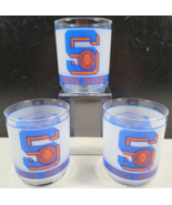 3 Syracuse University Carrier Dome Mobil Frosted Glasses Set Vintage SU ... - £28.60 GBP