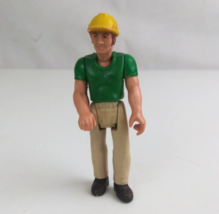 Vintage 1976 Fisher Price The Adventure People Construction Worker 3.5&quot; ... - $5.93