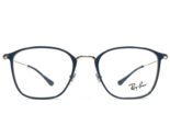 Ray-Ban Eyeglasses Frames RB6466 3101 Blue Silver Square Thin Rim 49-19-140 - $79.26