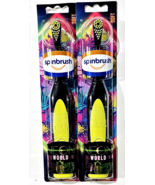 2 Pack Spinbrush Neon World Powered Toothbrush Soft Battery Power - €22,65 EUR