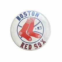 Vintage 70s Boston Red Sox Button Pin MLB 3.5&quot; Wide - £9.46 GBP