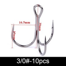 FTK Fishing Hook 10-20pcs High  Treble Hooks Super Sharp solid size 3/0#-14# Tri - $46.87