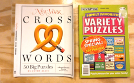 Crosswords, Logic Problems, Variety Puzzles, More!  (2) BIG BOOKS - FAST... - $16.20