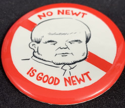 No Newt is Good Newt Newt Gingrich Political Button Politics Election KG - £11.83 GBP