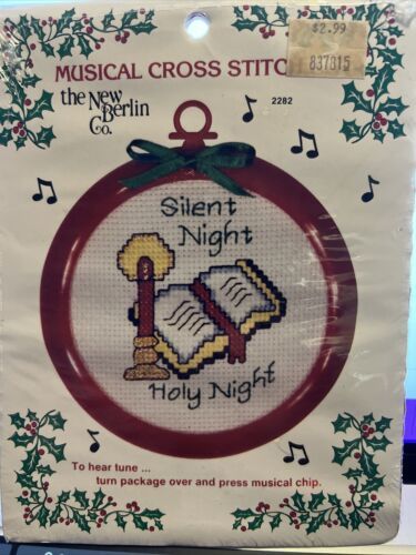 Musical Cross Stitch Kit Silent Night Holy Night 2282 the Berlin Co. - $6.81