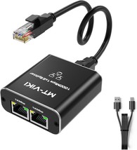  Ethernet Splitter 1 to 2 High Speed 1000Mbps Gigabit Dual RJ45 Splitter  - £24.28 GBP