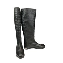 Sofia Baldi Siyah Croc Tall Boots Fleece Lined Black Fall Winter Sz 39 U... - £61.12 GBP