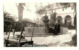 Old Mission Santa Barbara California Postcard 1935 - £10.61 GBP