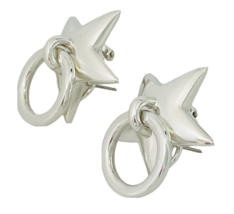 Tiffany &amp; Co Vintage Star Door-knocker Star Earrings Statement Piece - £274.43 GBP