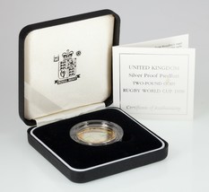 1999 Grande-Bretagne Argent Deux Livre Preuve Piefort Monnaie, Rugby Wor... - $2,537.22 MXN