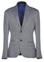 Yoon Men&#39;s Blue Polka Dot Soft Cotton Linen Italy Blazer Jacket Sz US 46... - £215.27 GBP