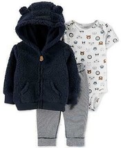 Carters Baby Boys 3-Pc. Hooded Fleece Jacket, Bodysuit and Pants - £17.52 GBP