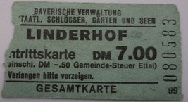 Vintage Linderhof Ticket - £1.58 GBP