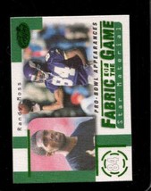 1999 Leaf Certified Fabric Of The Game #FG18 Randy Moss Nmmt Mem /750 Vikings Ho - £6.93 GBP