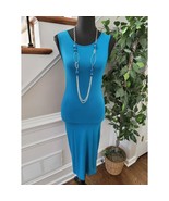 Tom&#39;s Ware Womens Blue Polyester Round Neck Sleeveless Knee Length Dress... - $43.14 CAD