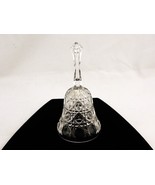 Vintage Glass Bell, Buttons &amp; Crosshatch, Hexagon Handle, No Clapper, BE... - $13.37 CAD