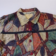 Sharon Anthony R7-L5320T Women's Silk Blend Embroidered Patchwork Jacket Size 1X image 10