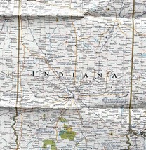 Map Illinois Oho KY Indiana Close Up USA 1988 National Geographic 22 x 3... - $465.81 MXN