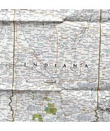 Map Illinois Oho KY Indiana Close Up USA 1988 National Geographic 22 x 3... - $464.90 MXN