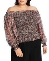 MSRP $99 1.state Trendy Plus Size Smocked Off-The-Shoulder Top Size 1X NWOT - £10.08 GBP