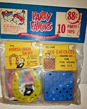 Vintage 1970&#39;s C.A. Reed Party Favor 10 Toys In Original Package Hong Ko... - £31.89 GBP