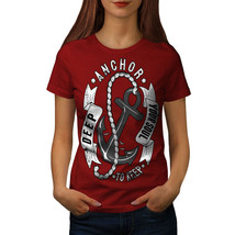 Wellcoda Anchor Your Soul Slogan Womens T-shirt, Deep Casual Design Printed Tee - £15.11 GBP+