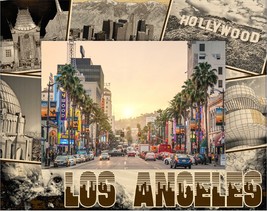 Los Angeles Collage Laser Engraved Wood Picture Frame (5 x 7) - $30.99