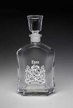 Egan Irish Coat of Arms Whiskey Decanter (Sand Etched) - £43.29 GBP