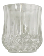 Vintage Heavy Diamond Point Clear Whiskey Glass Drinking Tumbler - 3.5" image 8