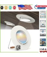 Swiveling LED Gimbal Downlight, 800LM Brightness, 5 Color Temperatures A... - $50.34 CAD