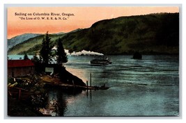 Steam Ship Sailing on Columbia River Oregon OR UNP DB Postcard P19 - £6.21 GBP