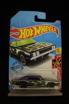 Hot Wheels 2019 Purple ’69 Dodge Charger 500 HW Flames 8/10 Diecast Car ... - $7.00
