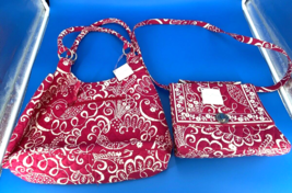 Vera Bradley Lot of 2 Large Hobo/ Julia Twirly Birds Pink New With Tags - £43.90 GBP