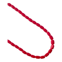 70 pcs Opaque Red Beads Czech Boho Glass Rectangle Oval Rice Small 6x4mm - $4.99
