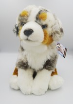 Australian Shepherd 12" toy dog gift wrapped or not with personalised tag or not - $40.00+